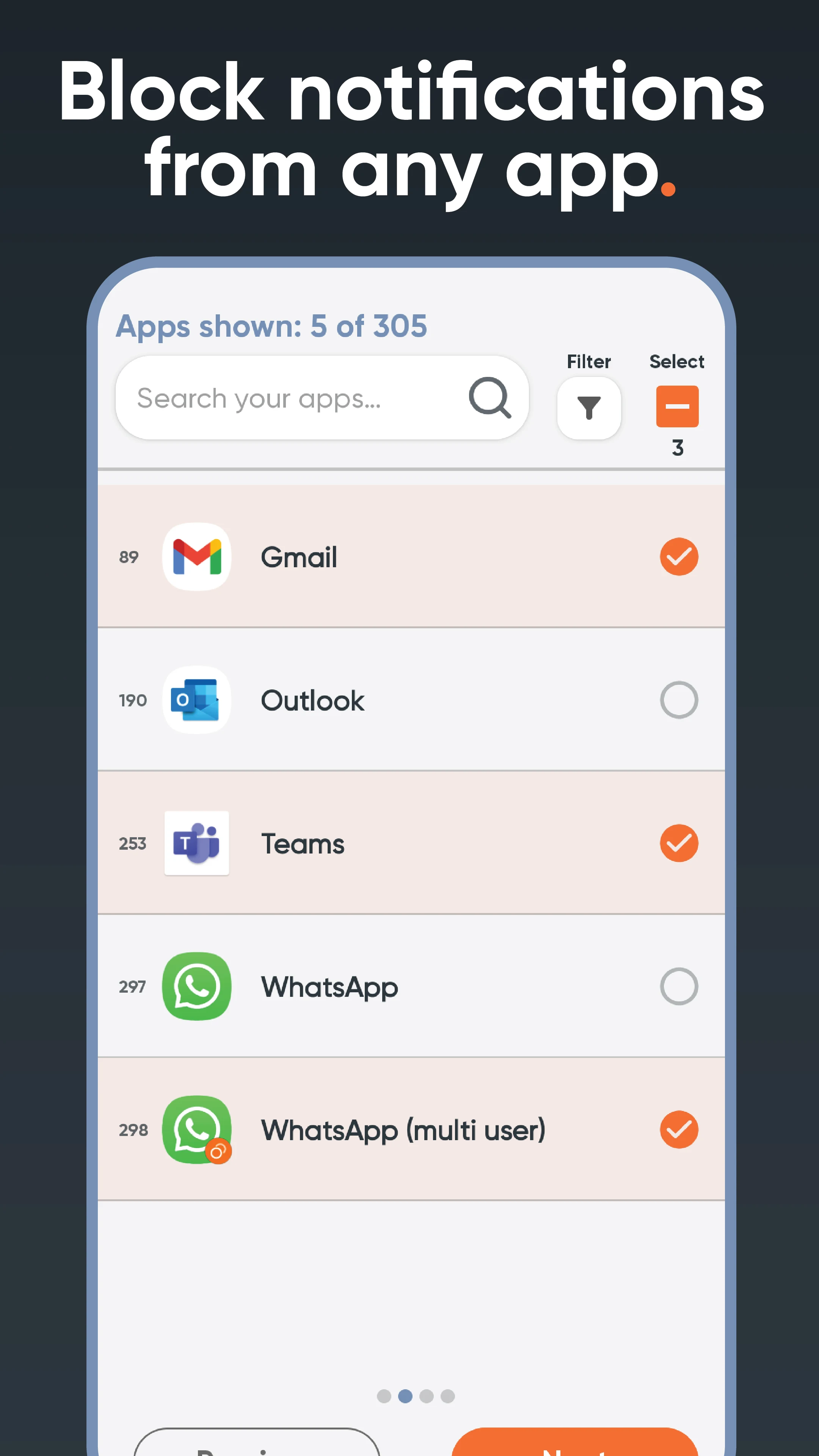Dual SIM Call blocker - Hush screenshot